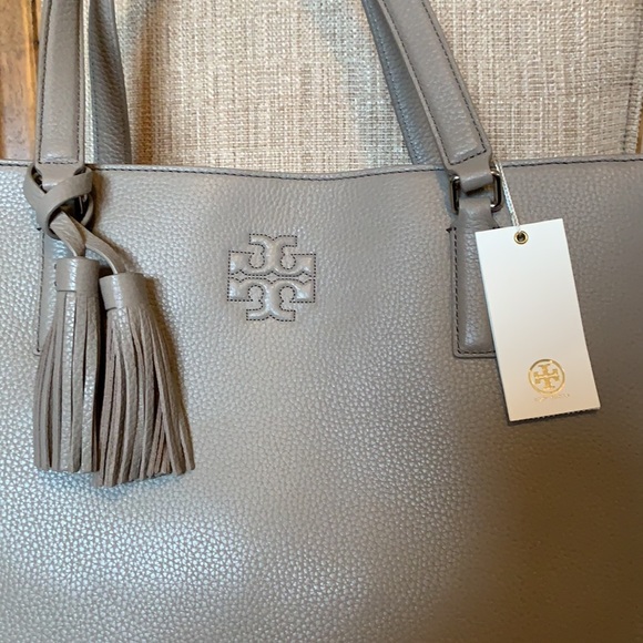 Tory Burch Thea Zip Large Tote French Grey - Picture 5 of 16